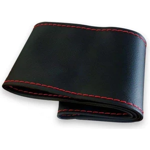 Gürler Oto Kılıf ve Aksesuar Dikmeli Direksiyon Kılıfı Kırmızı Ipli 37-39CM Çap 10CM Kalınlık