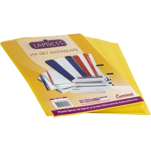 A-4 160 Mic opak Cilt Kapağı Sarı 100'lü