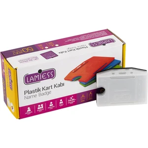 Lms 214 Yatay Plastik Kart Kabı Şeffaf 50'li