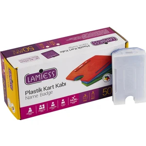 LMS217 Dikey 54x86 Plastik Kart Kabı 50 Ad. (153 04 0606)