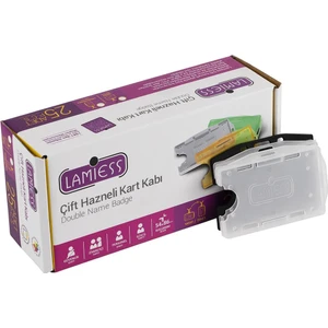 Lms 211 Yatay Dikey Çift Hazneli Kart Kabı Şeffaf