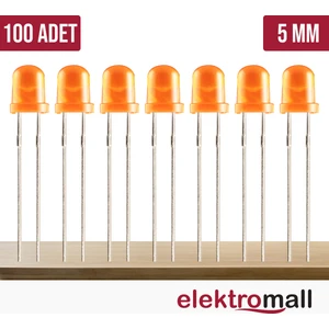 5mm Turuncu Diffused Led - 100 Adet