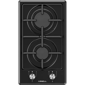 250SYH 2li Doğalgazlı Gaz Emniyetli Siyah Emaye Ankastre Ocak