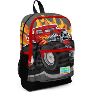 Coral High Kids Dört Bölmeli Gri Siyah Araba Desenli 23727
