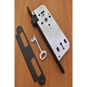 Azm Hırdavat Metlox Siyah Oval Oda Sessiz Kapı Kilidi 40 mm