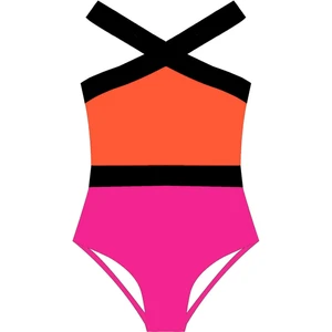 Deep Beach Pembe-Turuncu Kız Çocuk Mayo DB200703CM