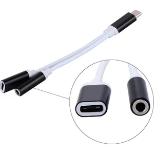 4418 Type C To 3.5mm Stereo Kulaklık Şarj Çevirici Dönüştürücü Adaptör