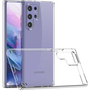 Case World Samsung Galaxy S22 Ultra Kapak Şeffaf Sert Silikon Kılıf