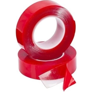 Infotools Silikonize Çift Taraflı Bant Kırmızı 18 mm * 2 M