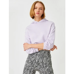 Kapüşonlu Triko Sweatshirt