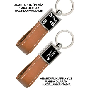 Promosyon Denizi Ön Yüz Motoguzzı Logolu Arka Yüz Plakanıza Özel Taba Anahtarlık