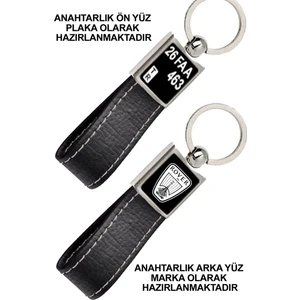 Promosyon Denizi  Plakanıza Özel Siyah Anahtarlık