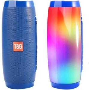 TG-165 USB/TF Kart/FM Radio LED Işıklı Taşınabilir Bluetooth Hoparlör Lacivert