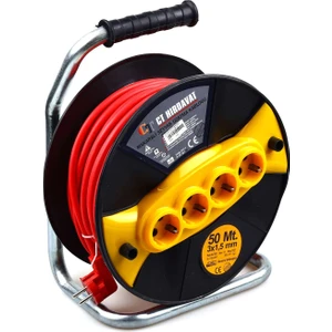 Seyyar Kablo Makaralı Ct 3x1.5 mm 50 mt