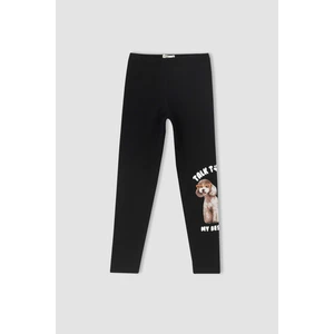 Kız Çocuk Slim Fit Baskılı Uzun Tayt X0020A622SP