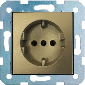 Çağatay Elektrik Ovivo Titanyum Topraklı Priz Mekanizma-Çerçeve Yoktur!!!