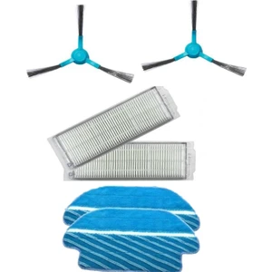 Serisi 2 Adet Hepa Filtre, 2 Adet Yan Fırça ve 2 Adet Mop Paspas Seti (Mavi)