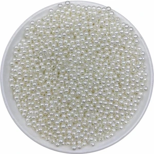 Hedef Bijuteri 25GR 4mm Krem Plastik Inci Boncuk , Takı Yapım Boncuğu (25GR,~750 Adet )