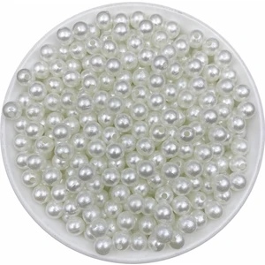 Hedef Bijuteri Plastik Inci, 50GR 8mm Beyaz Plastik Inci Boncuk , Takı Yapım Boncuğu (50GR,~180 Adet )