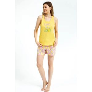 Life Is A Lemon Sarı Kadın Şort Takım