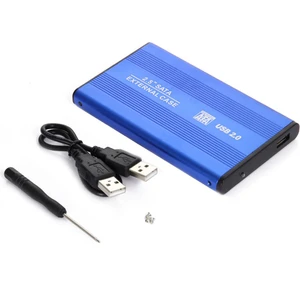 2.5 USB Sata HDD SSD Harddisk Kutusu Alüminyum Gövde Harici HDD Kutu - Mavi