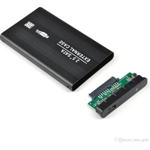 2.5 HDD Kutusu USB 3.0 Hardisk Kutusu Metal Gövde Harici Kutu - Siyah