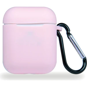 Case World Caseworld Apple Airpods Renkli ve Askılı Silikon Kılıf - Pudra