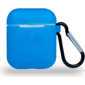 Case World Caseworld Apple Airpods Renkli ve Askılı Silikon Kılıf - Mavi