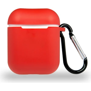 Case World Caseworld Apple Airpods Renkli ve Askılı Silikon Kılıf - Kırmızı