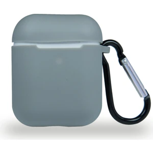 Case World Caseworld Apple Airpods Renkli ve Askılı Silikon Kılıf - Gri
