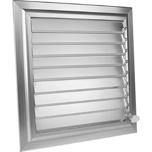 Panjur Fan 50X60 Aspiratörlü - Fanlı Alüminyum Hareketli Yüzeysel Parlak Krom (Gümüş) Banyo Wc Menfezi