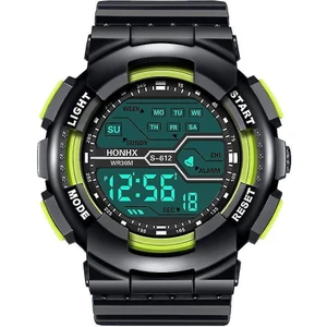 Jessieyou Mall Lbq-Moda Su Geçirmez Erkek LCD Dijital Kronometre, Tarih, Kauçuk Spor, Bilek Izle (Yurt Dışından)