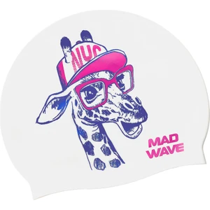 Mad Wave Junior Silicone Cap Giraffe White One Siz