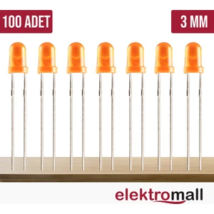 3mm Turuncu Diffused Led - 100 Adet