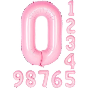 Patladı Gitti 0 Sıfır Rakam Pembe Folyo Balon 34" Inc 76 cm