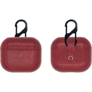 Bilişim Aksesuar Airpods 3. Nesil Ile Uyumlu Deri Görünümlü Darbe Emici Çengelli Kılıf