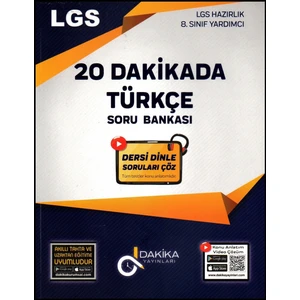 Dakika Yayınları 8. Sınıf LGS 20 Dakikada Türkçe Soru Bankası
