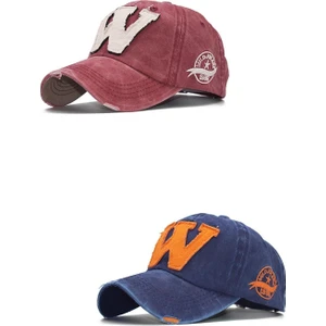 2'li Şapka, Cap Şapka, Erkek Kadın Şapka, W Şapka, W Snapback Takım