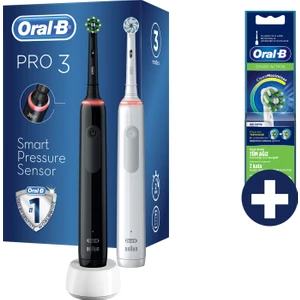 Pro 3900 2'li Şarjlı Diş Fırçası ve Yedek Başlık +2 Yedek Başlık Hediyeli