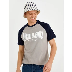 Erkek Standart Fit Reglan Kol Baskılı Tişört