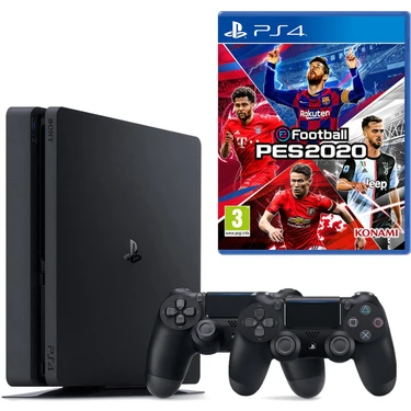 Sony Playstation 4 Slim + 2.Dualshock + Ps4 Pes