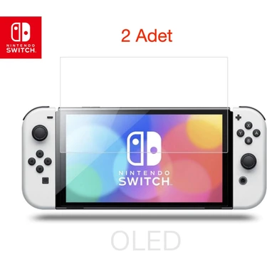 Gd 34 Nintendo Switch OLED Ekran Koruyucu Temperli Cam Premium Pro 9h 2 Adet