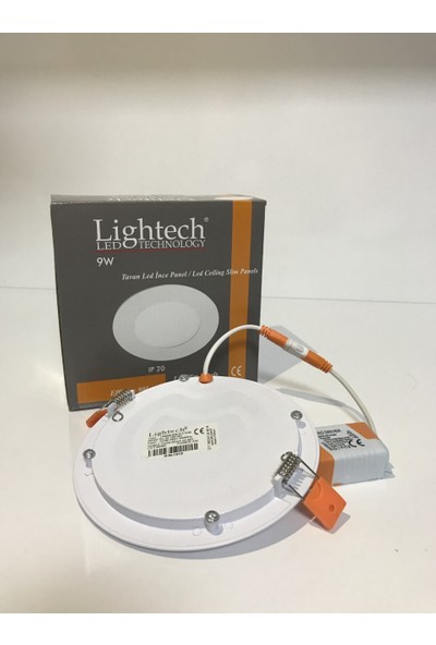 Lightech 9W Lightech Slim LED Panel-Beyaz Işık-