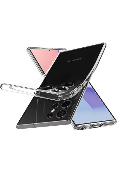 Spigen Samsung Galaxy S22 Ultra 5G Kılıf Liquid Crystal 4 Tarafı Tam Koruma Crystal Clear - ACS03912