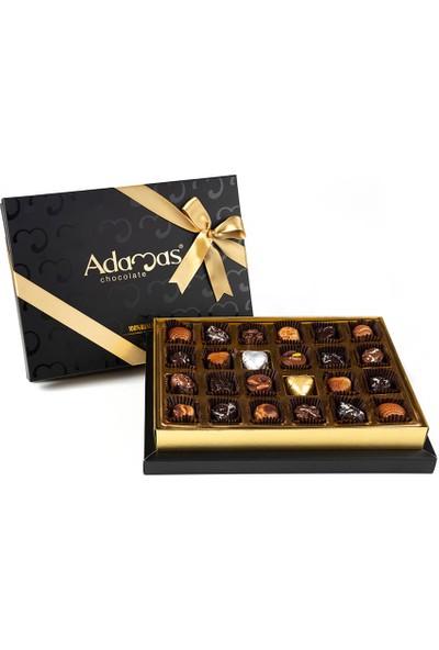 Adamas Premium Kahverengi Kutu El Yapımı Spesiyal Çikolata 24'lü 240 gr