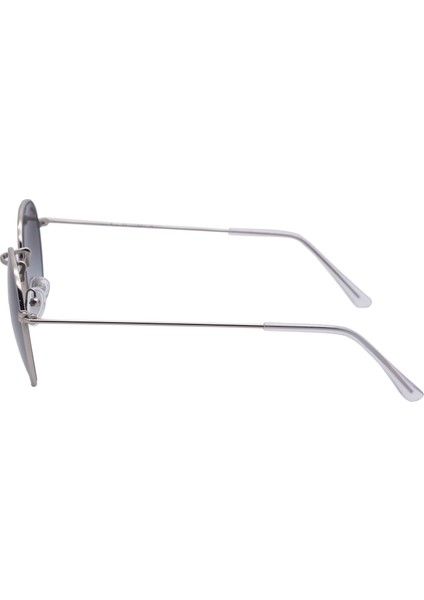 E103 Metal Oval Model Gümüş Füme Degrade Unisex Güneş Gözlüğü C5 CAT.2 modelleri