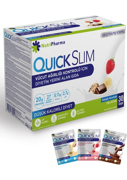 Nutrıpharma Quick Slim Karışık (Mixed) Kutu 23 g x 30 saşe