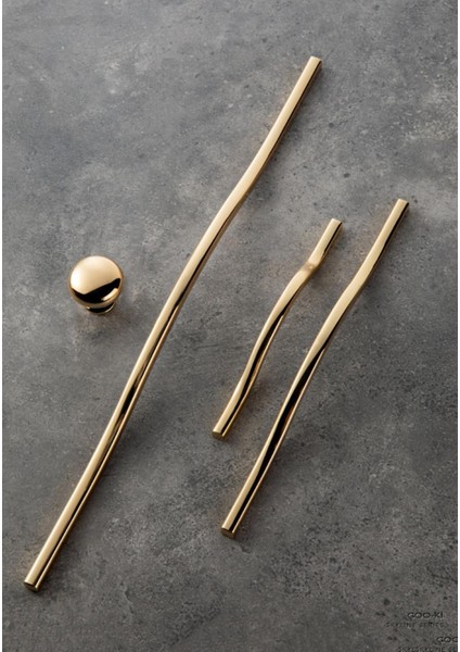 Emilia Parlak Gold - Altın - Sarı Kulp 224 mm