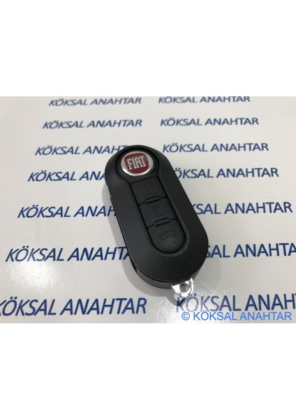 Köksal Anahtar Fiat 500 Punto Doblo 3 Tuşlu Siyah Kumanda Kabı