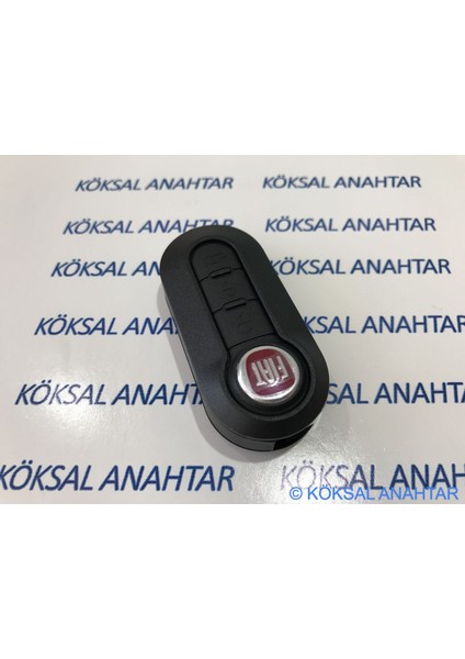 Köksal Anahtar Fiat 500 Punto Doblo 3 Tuşlu Siyah Kumanda Kabı